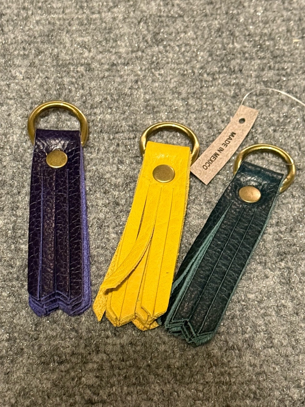 Portland Leather Tassel Keychain - Cobalt, Naples, Boreal